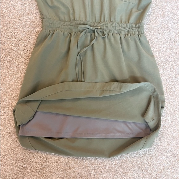 HYFVE Women's Olive Green Tie Waist Dress Size Medium - Picture 12 of 14